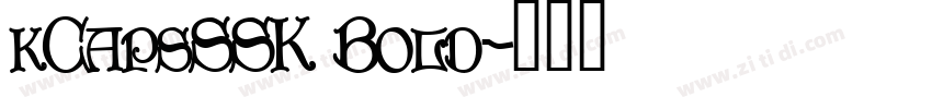 kCapsSSK Bold字体转换